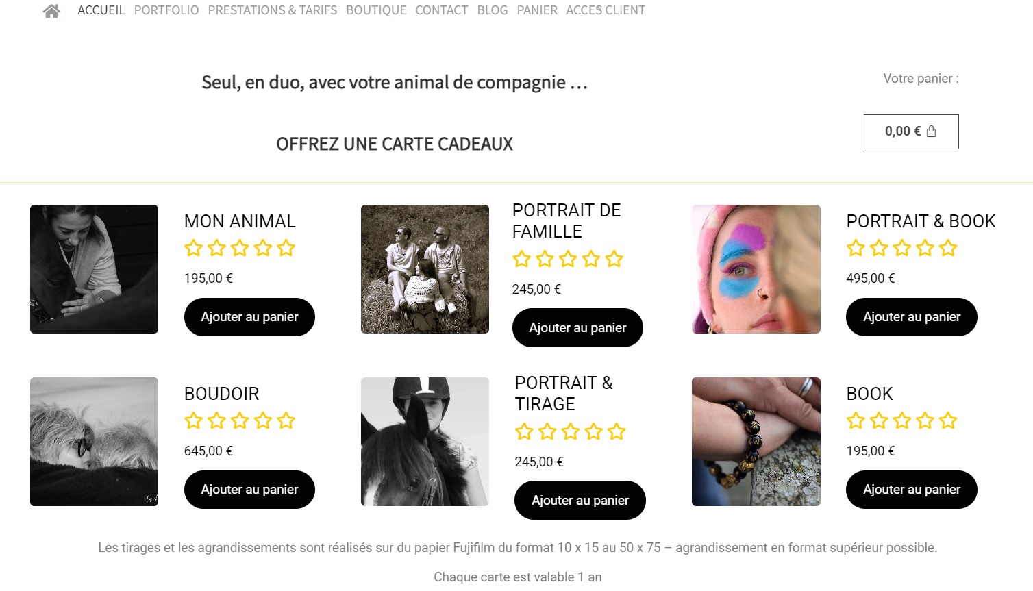 Cartes cadeaux
